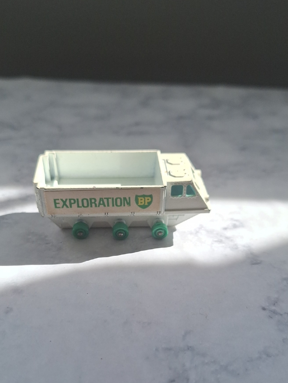bp White and Green Stolly Amphibian Exploration Dump Truck Toy